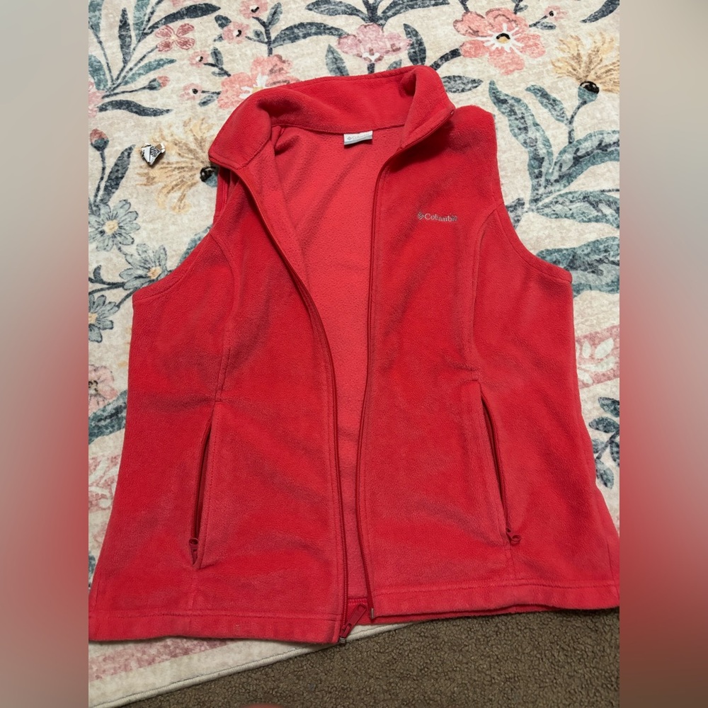 Columbia Vibrant Coral Fleece Vest